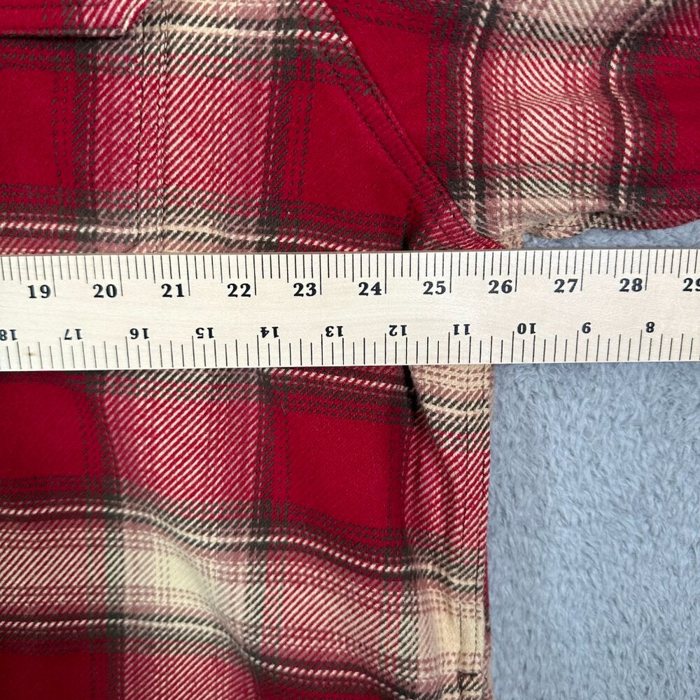Orvis Big Bear Heavyweight Double Brushed Flannel Button Down Shirt Hand Warmer - Picture 12 of 15